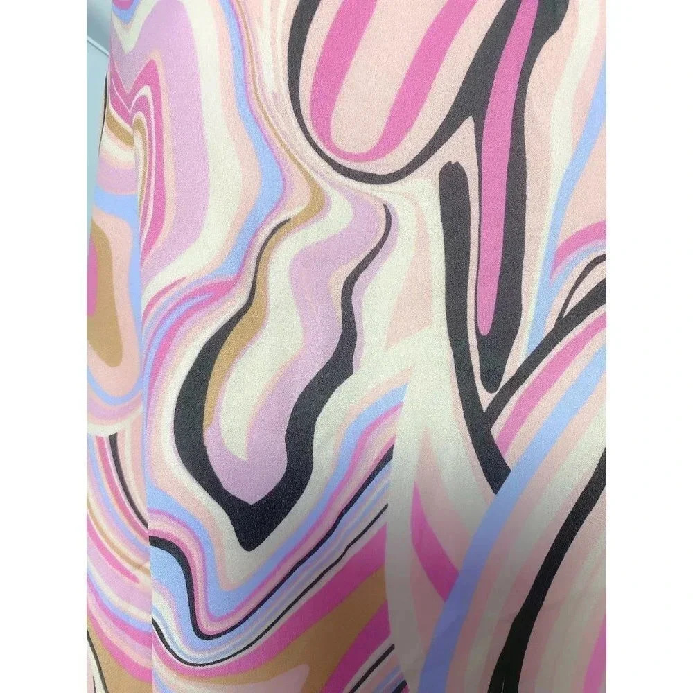 Bar III Pink Swirl Print Tank Top Blouse size L NWT - Picture 6 of 6